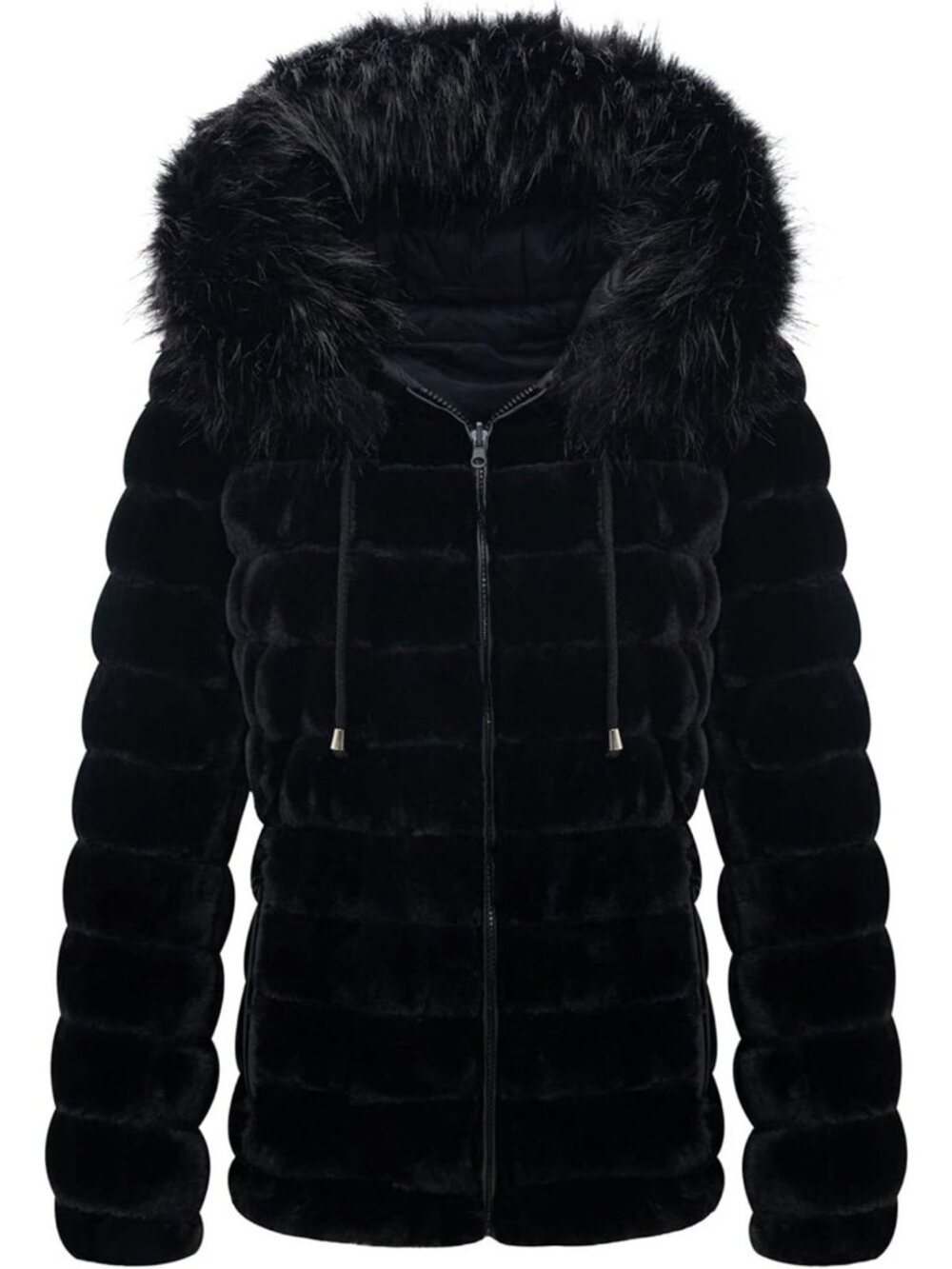 Reversible Faux Fur Winter Puffer Jacket for Women - Stylish & Warm Outerwear